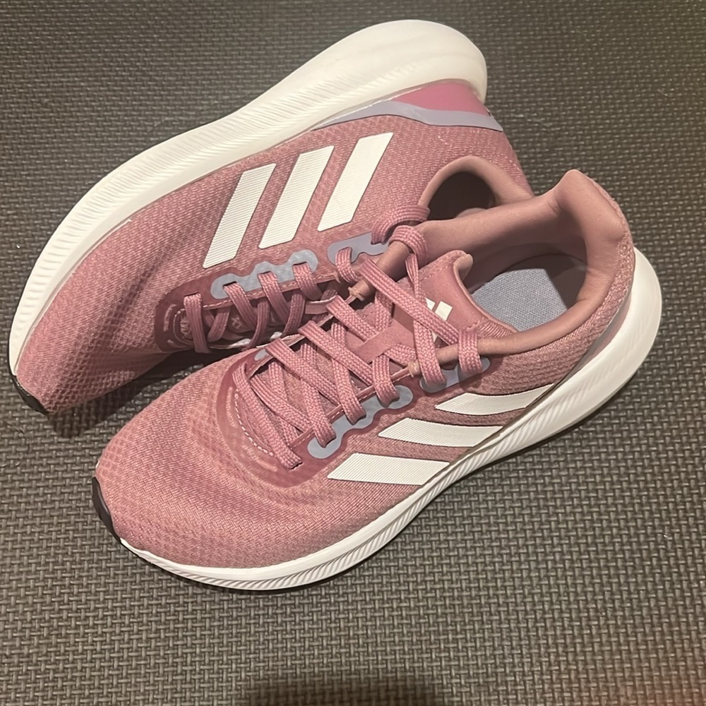 Adidas Women's RUNFALCON Cloudfoam 3 Size 7 Pink/purple Running Shoes - Picture 3 of 5